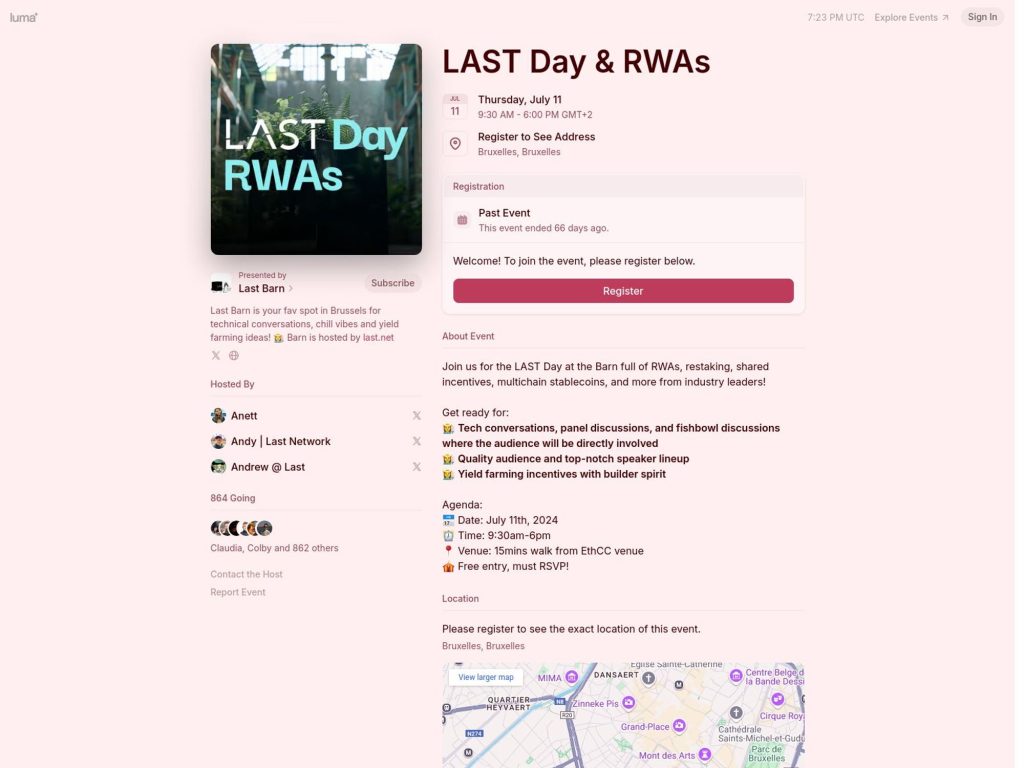 LAST Day & RWAs @ EthCC 7 Brussels - Event screenshot