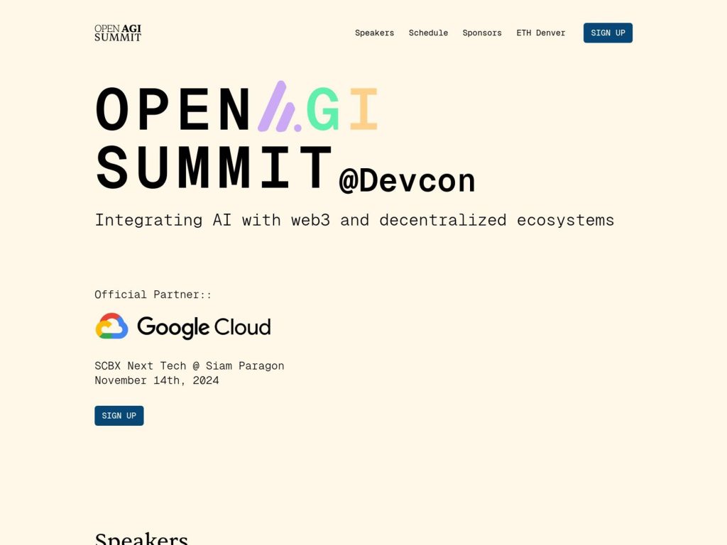 Open AGI Summit @ EthCC 7 Brussels - Event screenshot