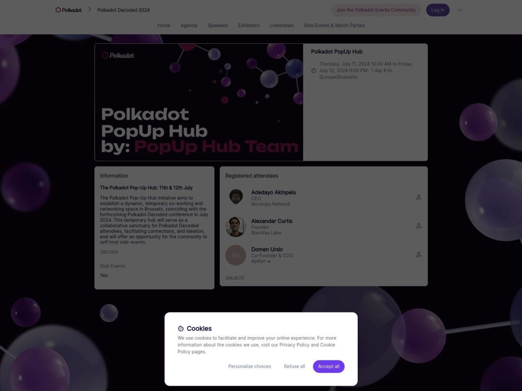 Polkadot PopUp Hub - Event screenshot
