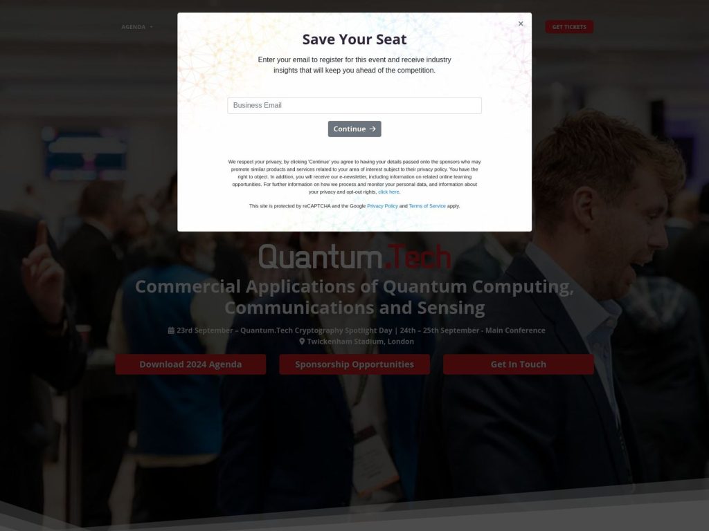 Quantum.Tech Europe - Event screenshot