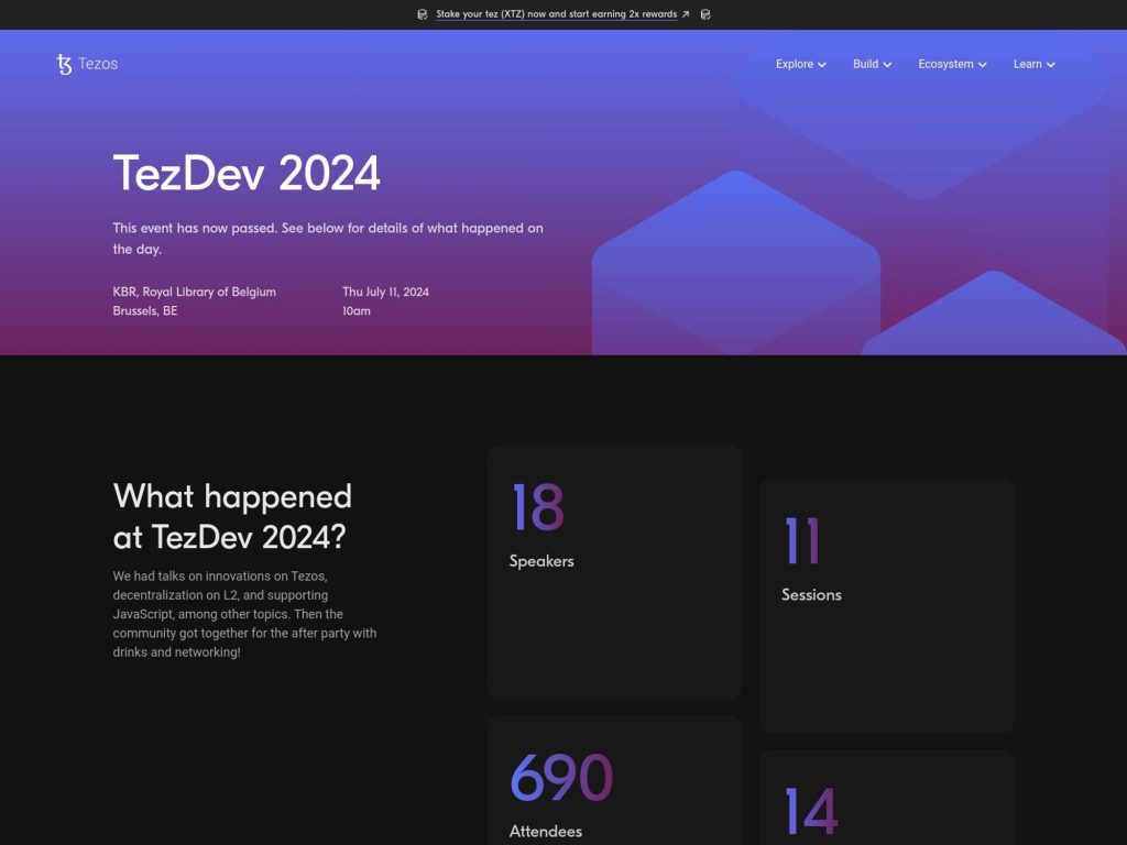 TezDev Brussels 2024 image