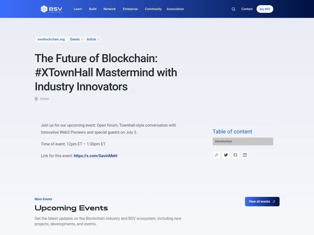 The Future of Blockchain: #XTownHall Mastermind with Industry Innovators - Event screenshot