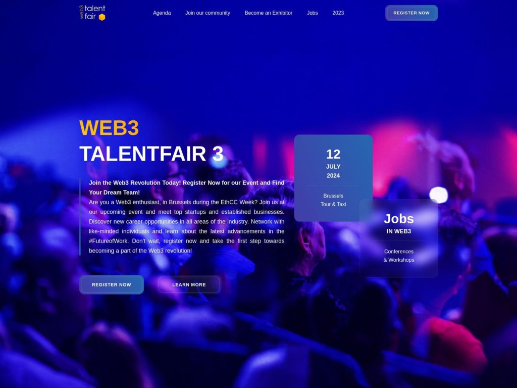 Web3TalentFair @ EthCC 7 Brussels - Event screenshot