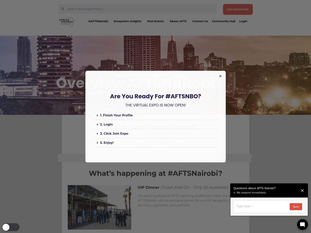 11th Africa Fintech Summit - Event screenshot