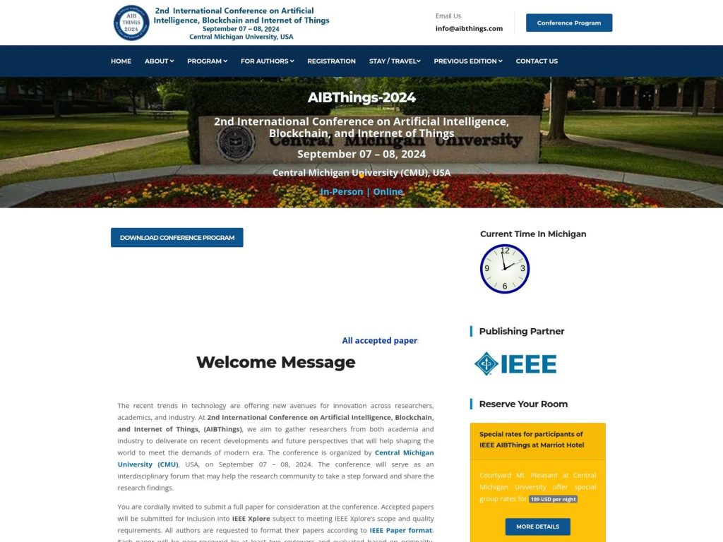 2nd International Conference on Artificial Intelligence, Blockchain, and Internet of Things image