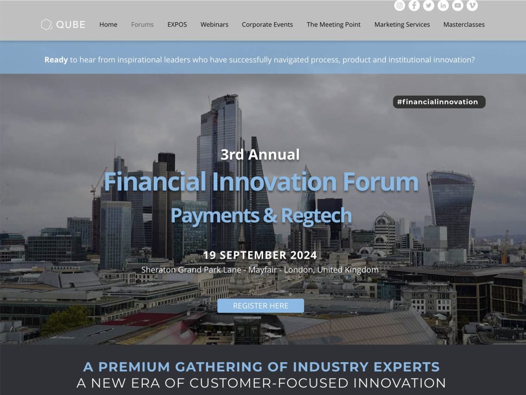3rd Annual Financial Innovation Forum - Event screenshot