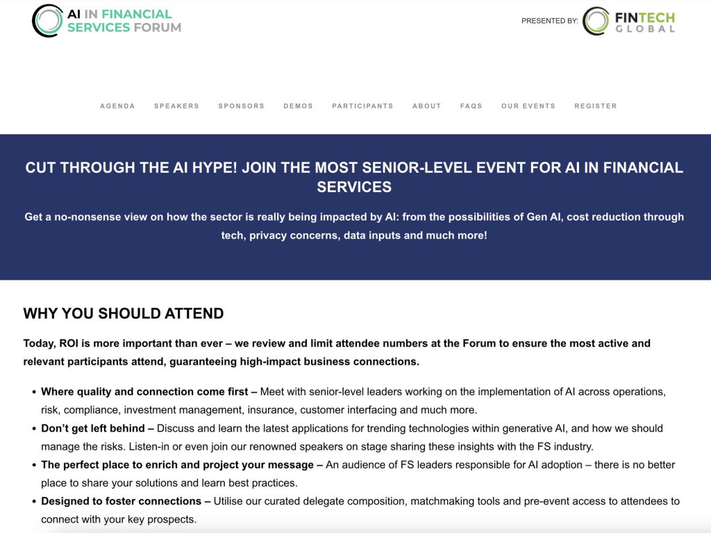 AI In Financial Services Forum image