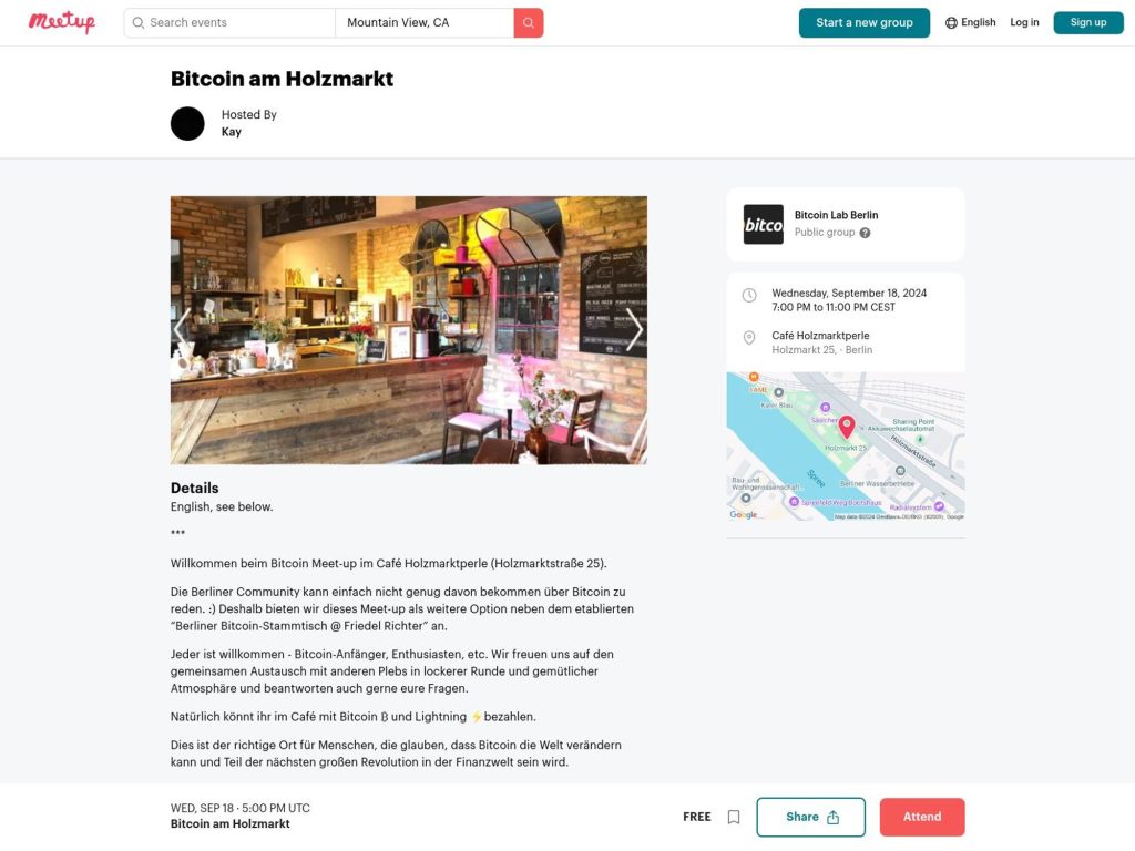 Bitcoin am Holzmarkt - Event screenshot