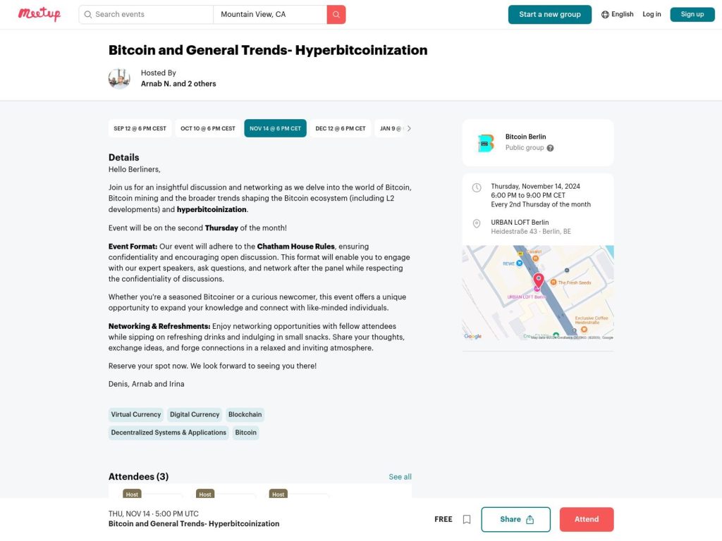 Bitcoin and General Trends - November 2024 - Event screenshot