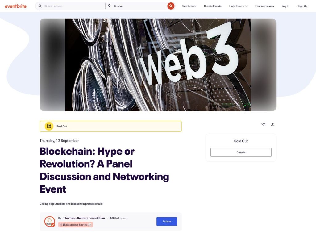 Blockchain: Hype or Revolution? A Panel Discussion and Networking Event - Event screenshot