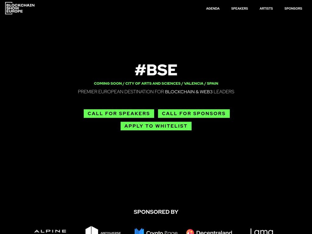 Blockchain Show Europe - Event screenshot