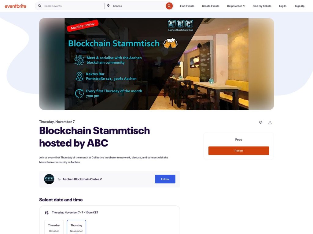 Blockchain Stammtisch hosted by ABC - Event screenshot