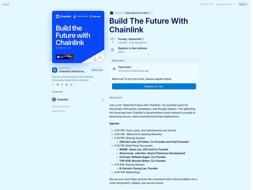 Build The Future With Chainlink - Event screenshot