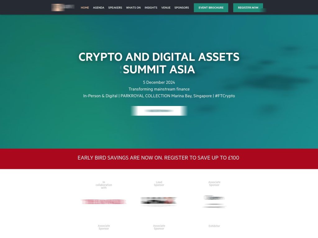 Crypto and Digital Assets Summit Asia - Event screenshot