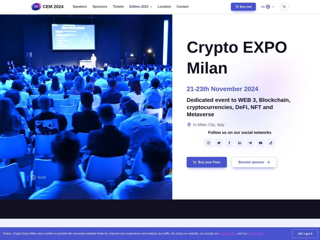 Crypto Expo Milan - Event screenshot
