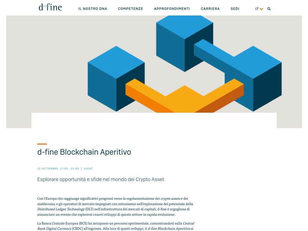 d-fine Blockchain Aperitif - Event screenshot