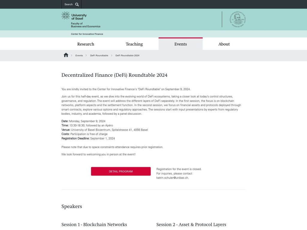 Decentralized Finance Roundtable - Event screenshot