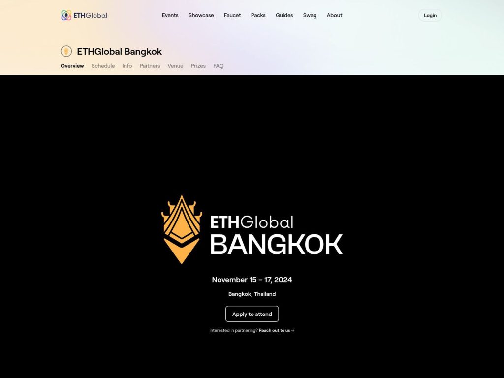ETHGlobal Bangkok - Event screenshot