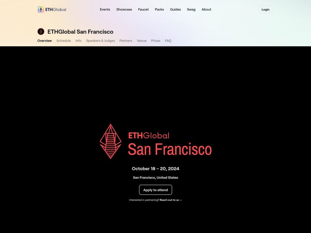 ETHGlobal San Francisco - Event screenshot