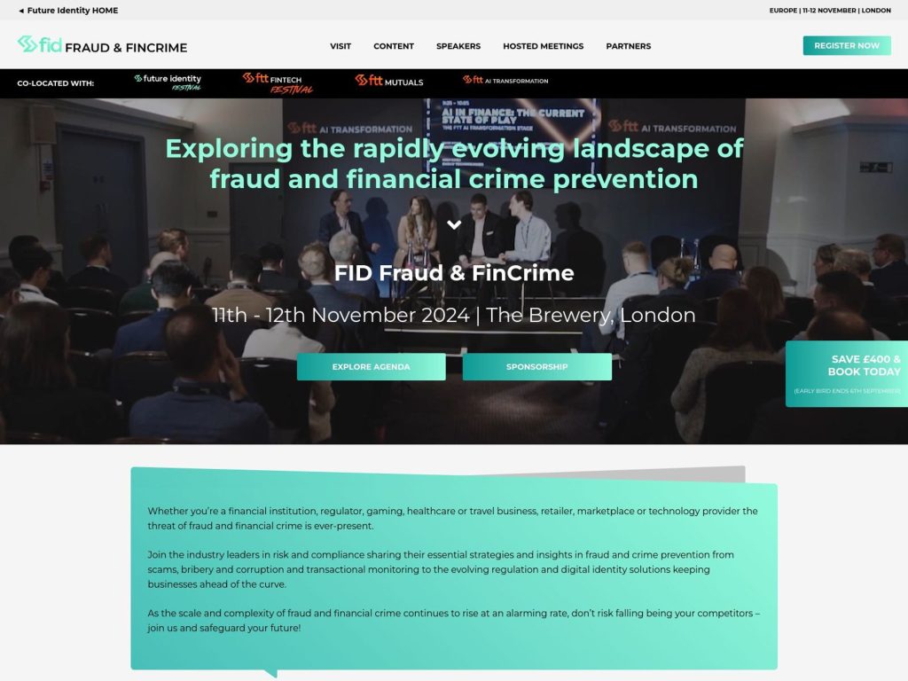 FID Fraud & FinCrime - Event screenshot