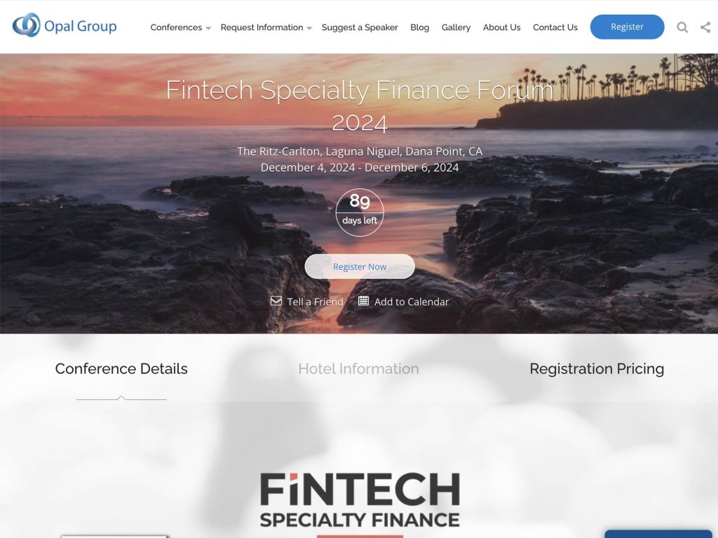 Fintech Specialty Finance Forum 2024 image