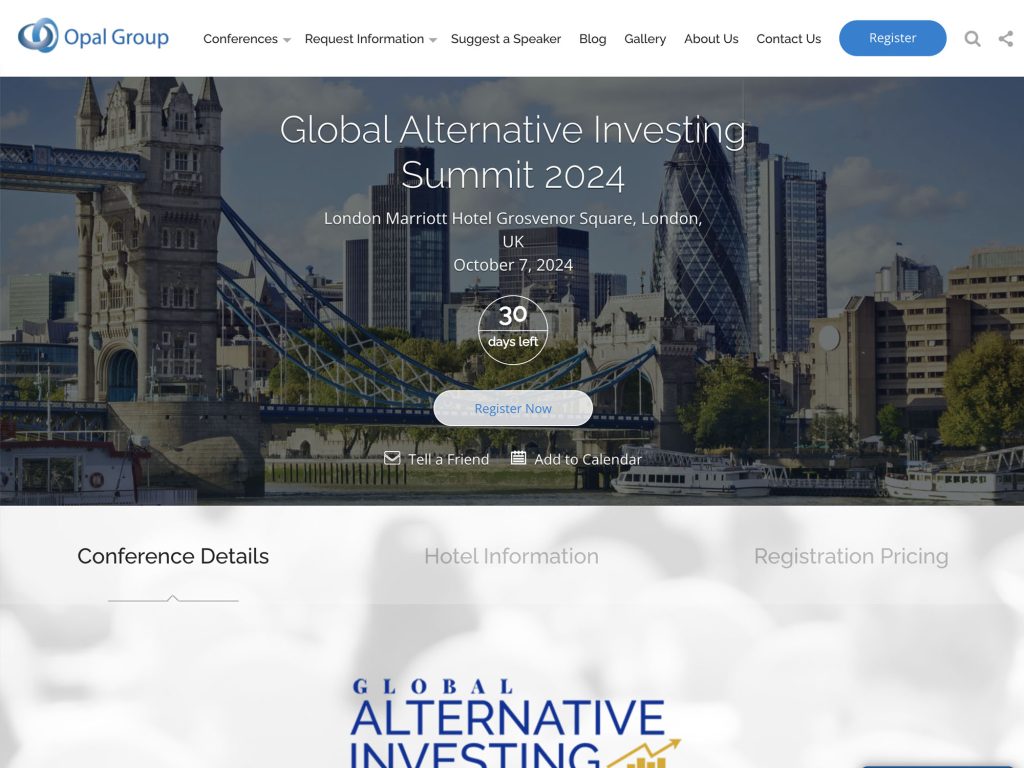 Global Alternative Investing Summit 2024 - Event screenshot