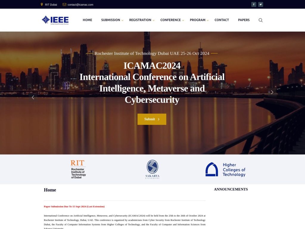 International Conference on Artificial Intelligence, Metaverse, and Cybersecurity image