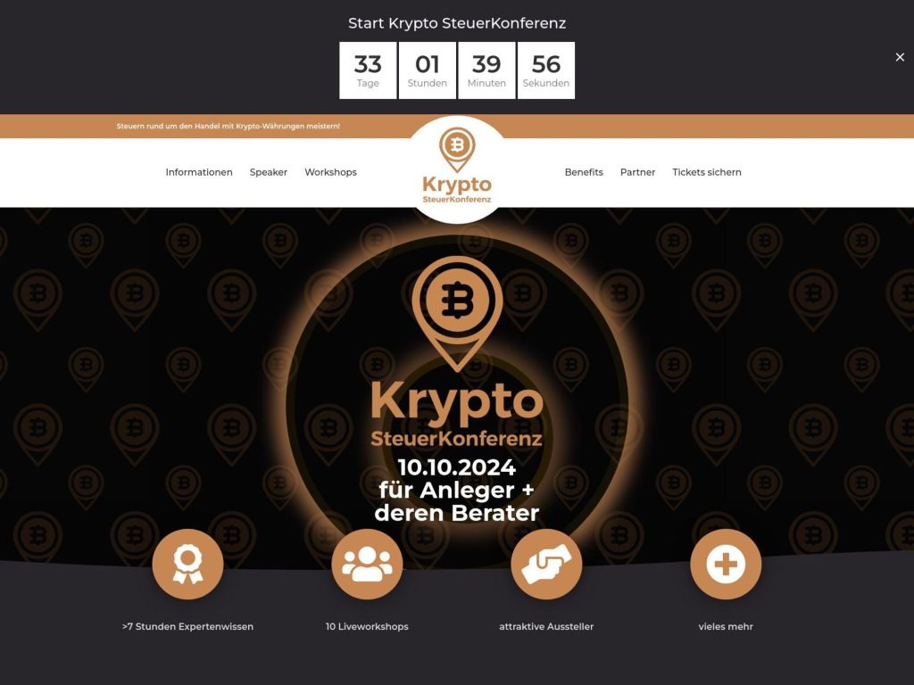 Krypto SteuerKonferenz 2024 - Event screenshot