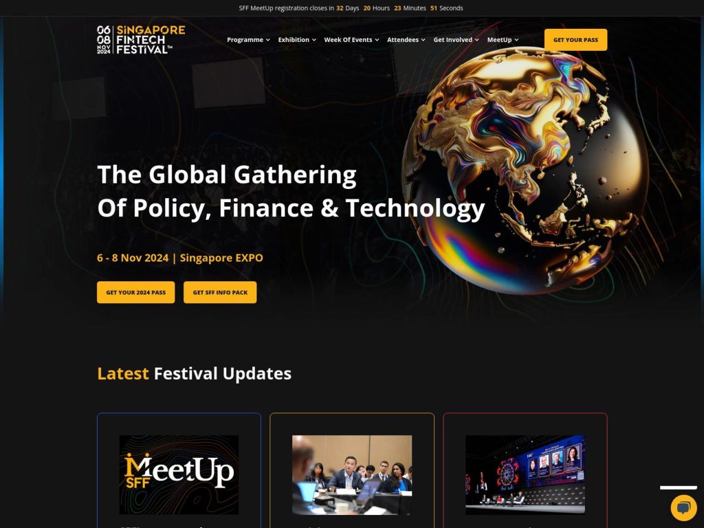 Singapore FinTech Festival 2024 - SFF 2024 - Event screenshot