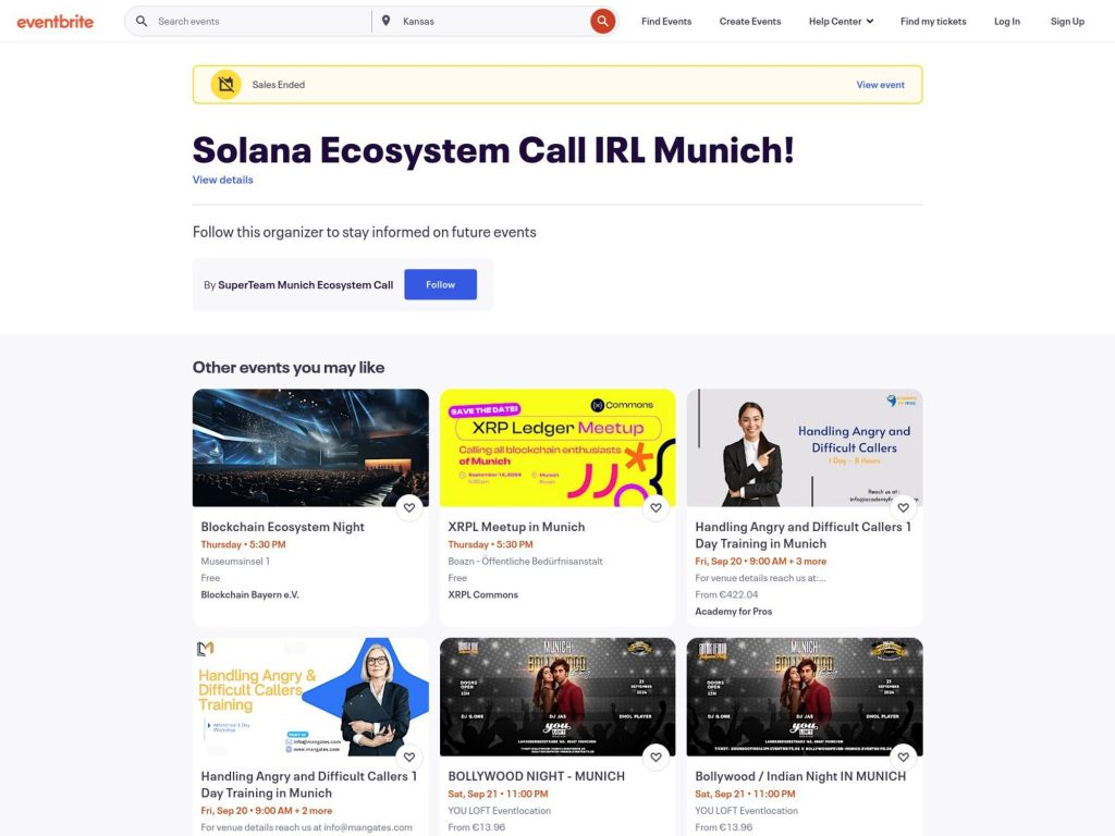 Solana Ecosystem Call Munich - September 2024 - Event screenshot