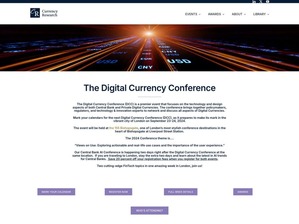 The Digital Currency Conference - Event screenshot
