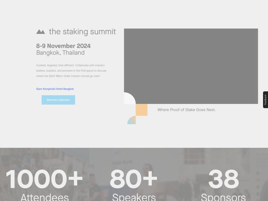 The Staking Summit - Event screenshot