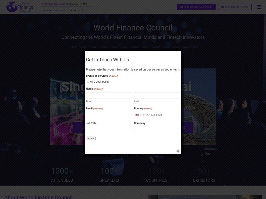 World Finance Council - Event screenshot