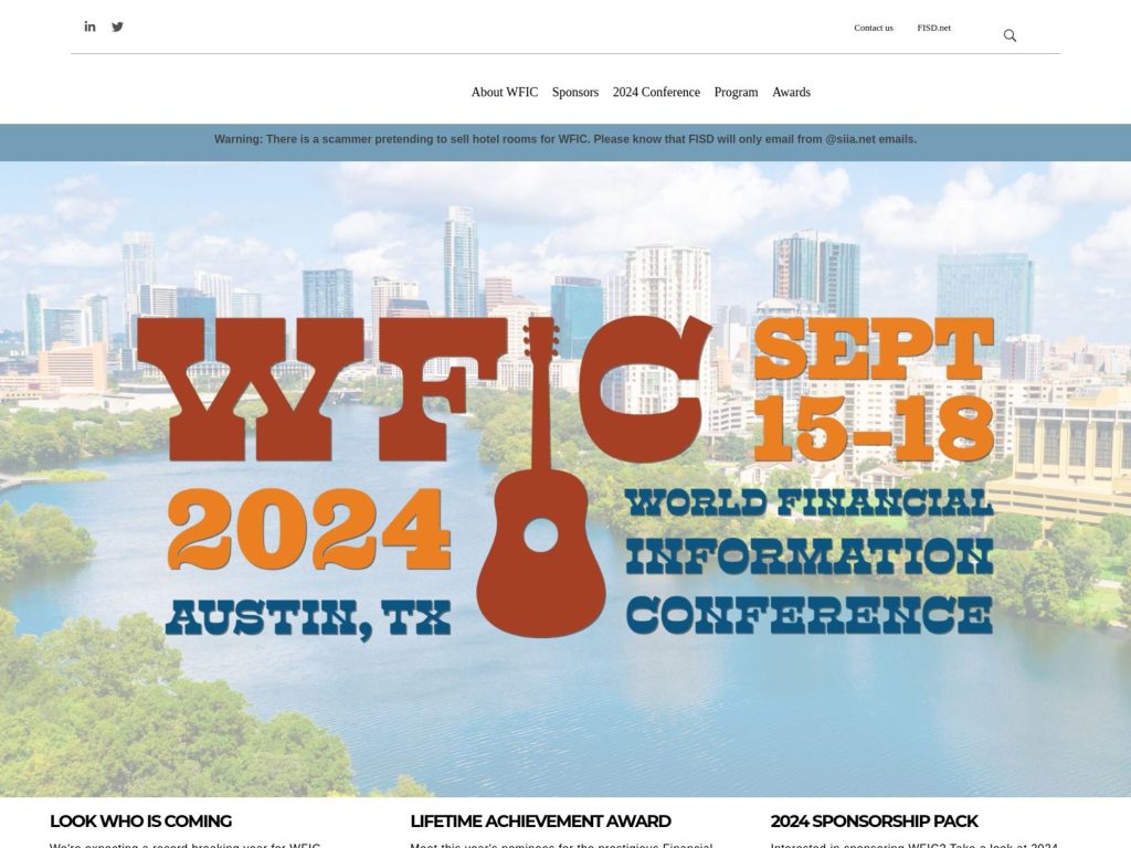 World Financial Information Conference - Event screenshot