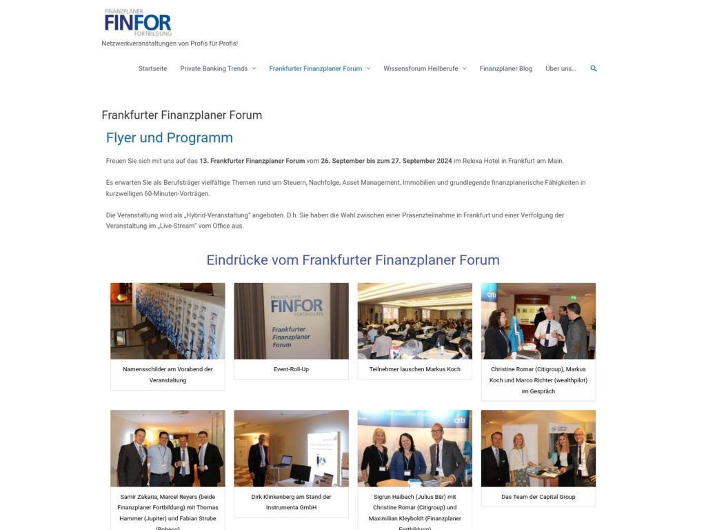 13. Frankfurter Finanzplaner Forum image