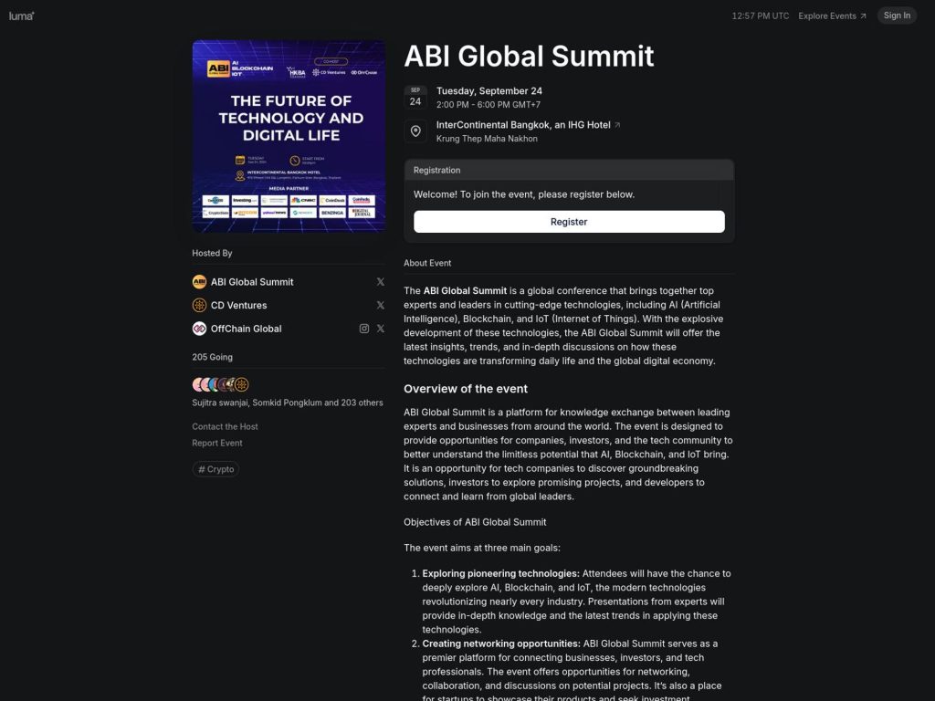 ABI Global Summit - AI, Blockchain, IOT image