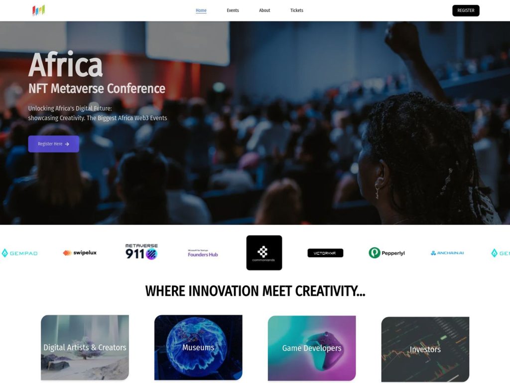 Africa NFT Metaverse Conference - Event screenshot
