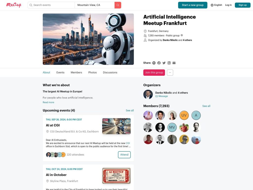 AI Meetup Frankfurt - Event screenshot
