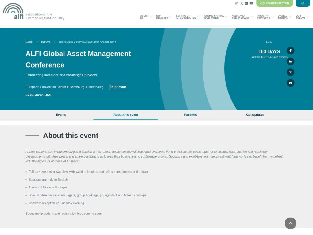 ALFI Global Asset Management Conference image