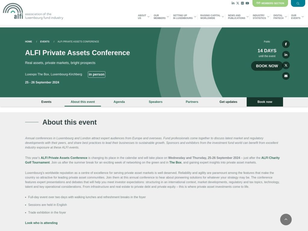 ALFI Private Assets Conference image