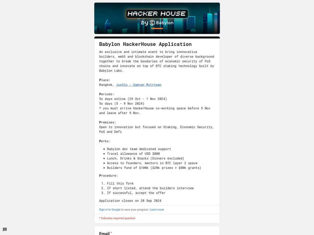 Babylon HackerHouse - Event screenshot