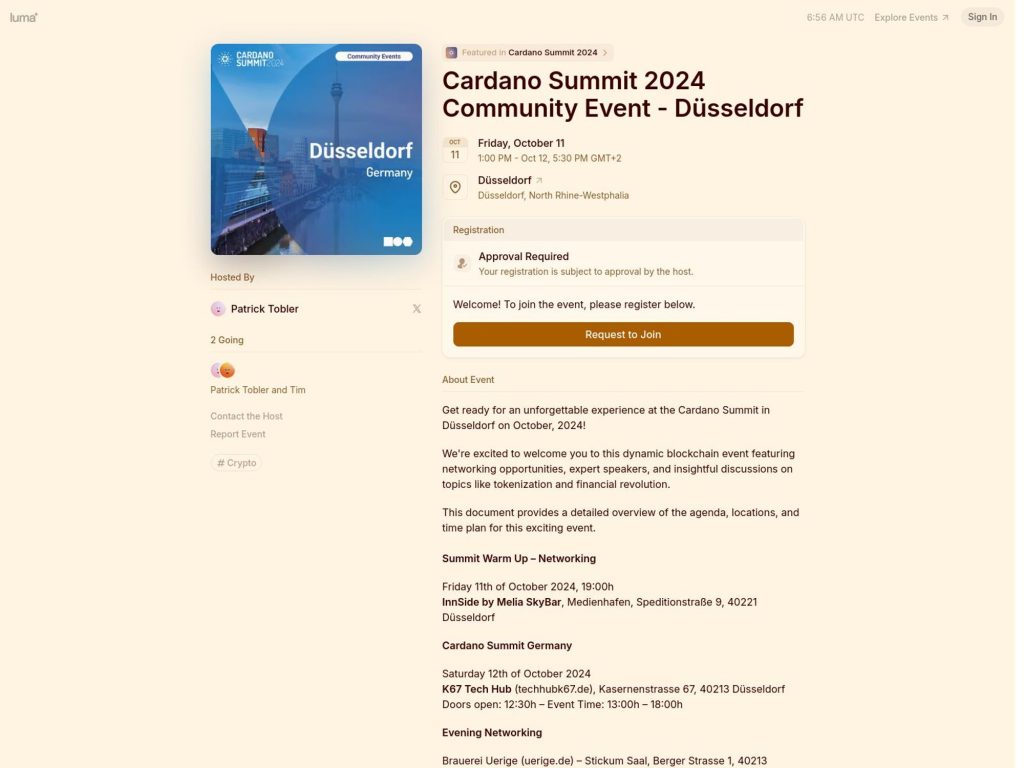 Cardano Summit 2024 Community Event - Düsseldorf image