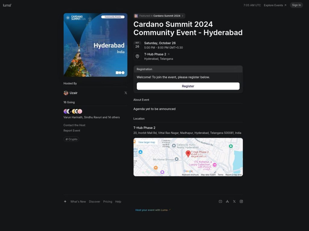 Cardano Summit 2024 Community Event - Hyderabad - Event screenshot