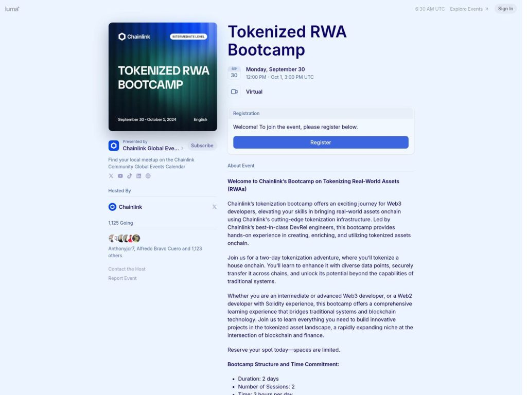 Chainlink Tokenized RWA Bootcamp image