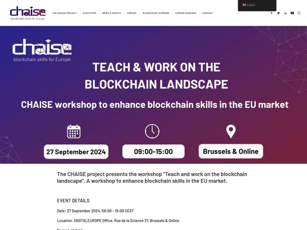 Chaise Workshop: Teach and work on the blockchain landscape image