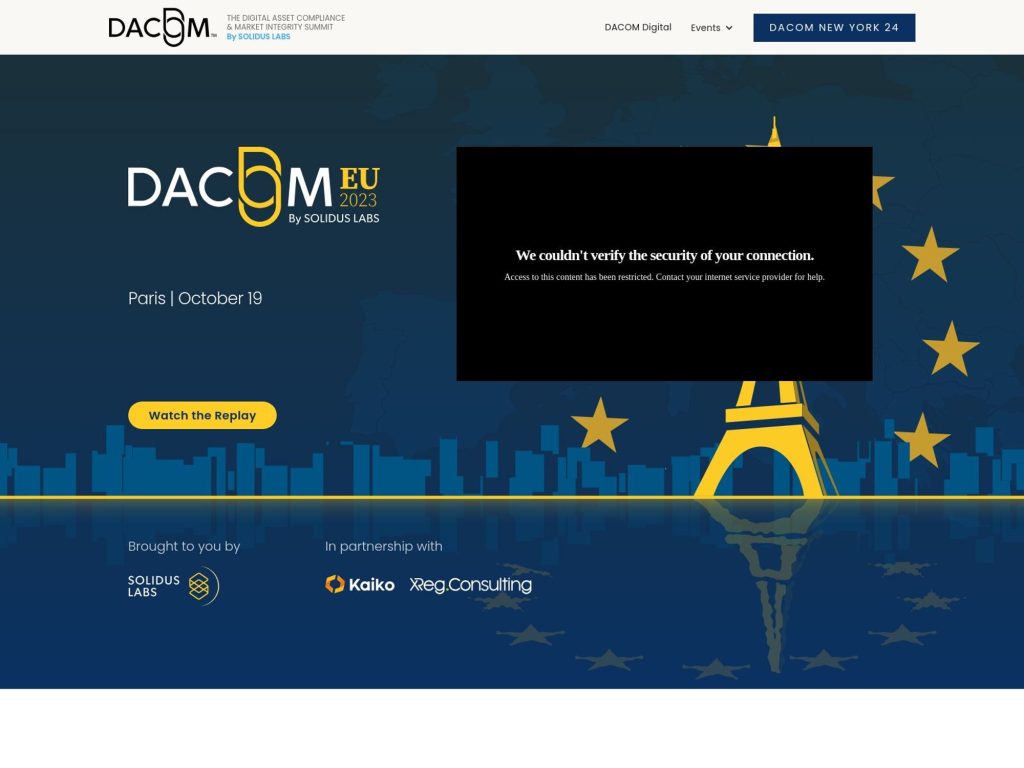 DACOM EU 2023 - Event screenshot