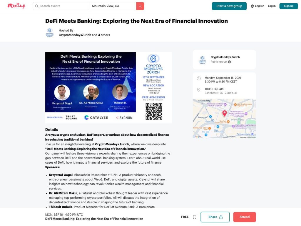 DeFi Meets Banking: Exploring the Next Era of Financial Innovation - Event screenshot