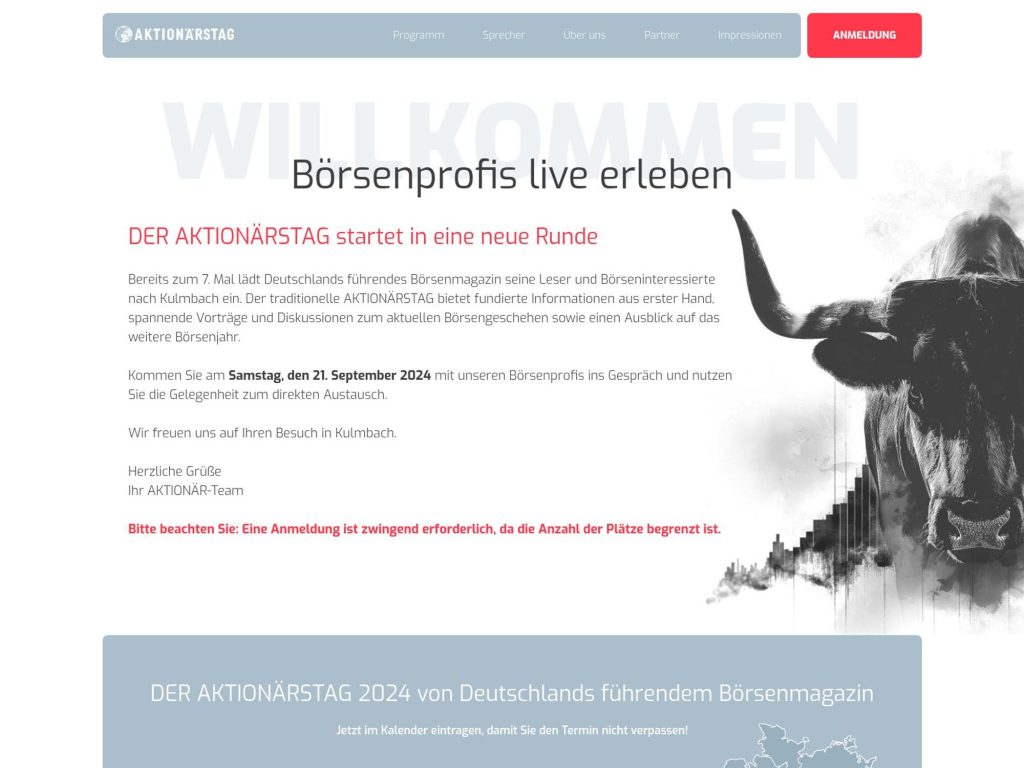 DER AKTIONÄRSTAG 2024 - Event screenshot