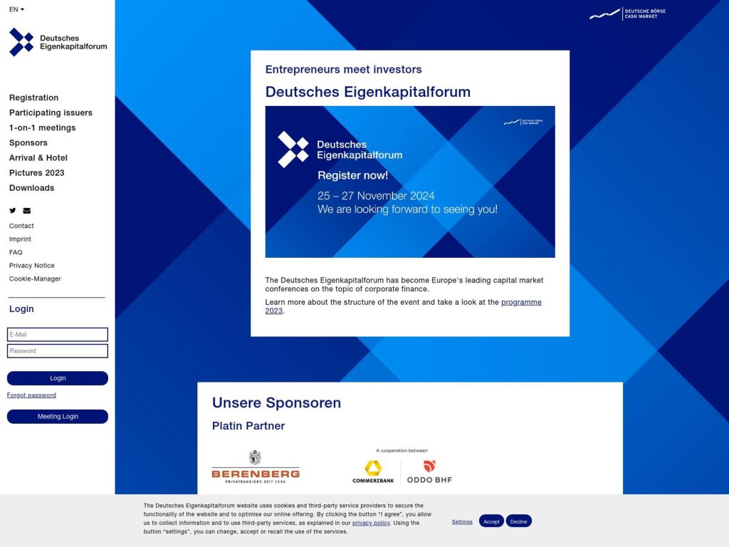 Deutsches Eigenkapitalforum - Event screenshot