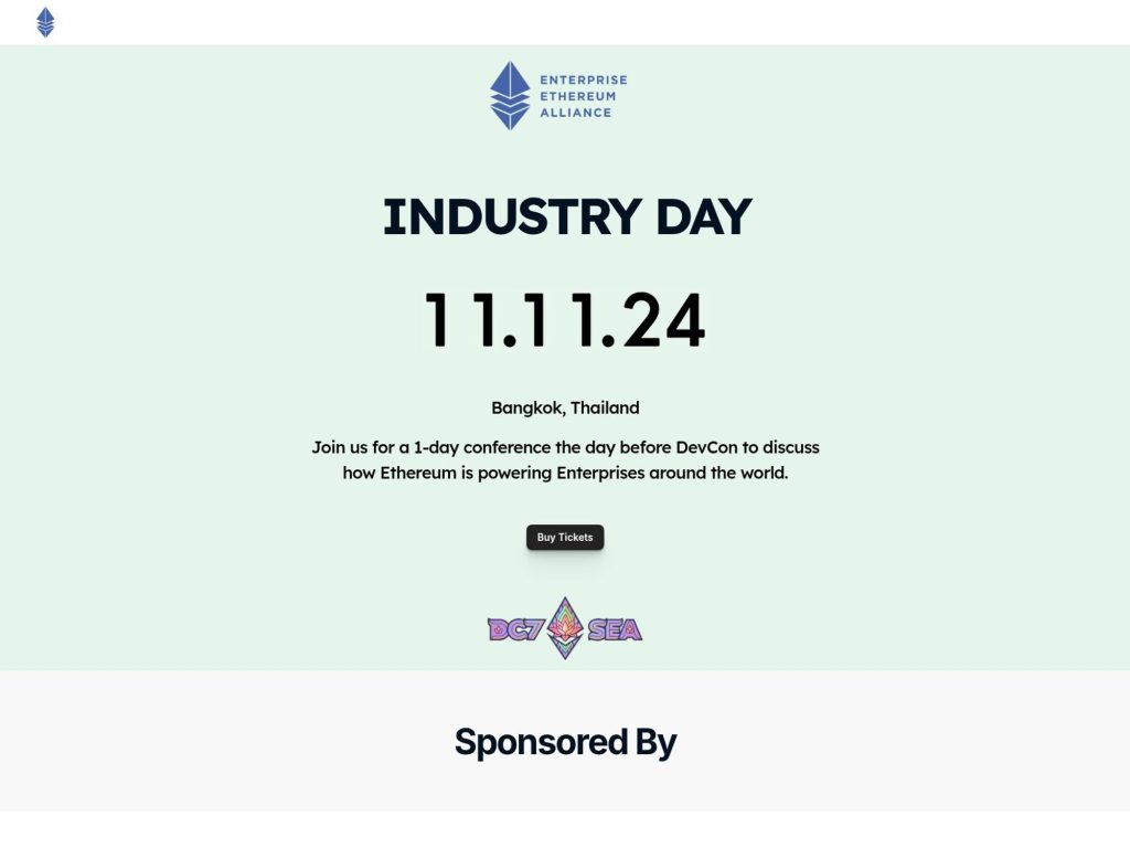 Ethereum Industry Day at Devcon 7 screenshot